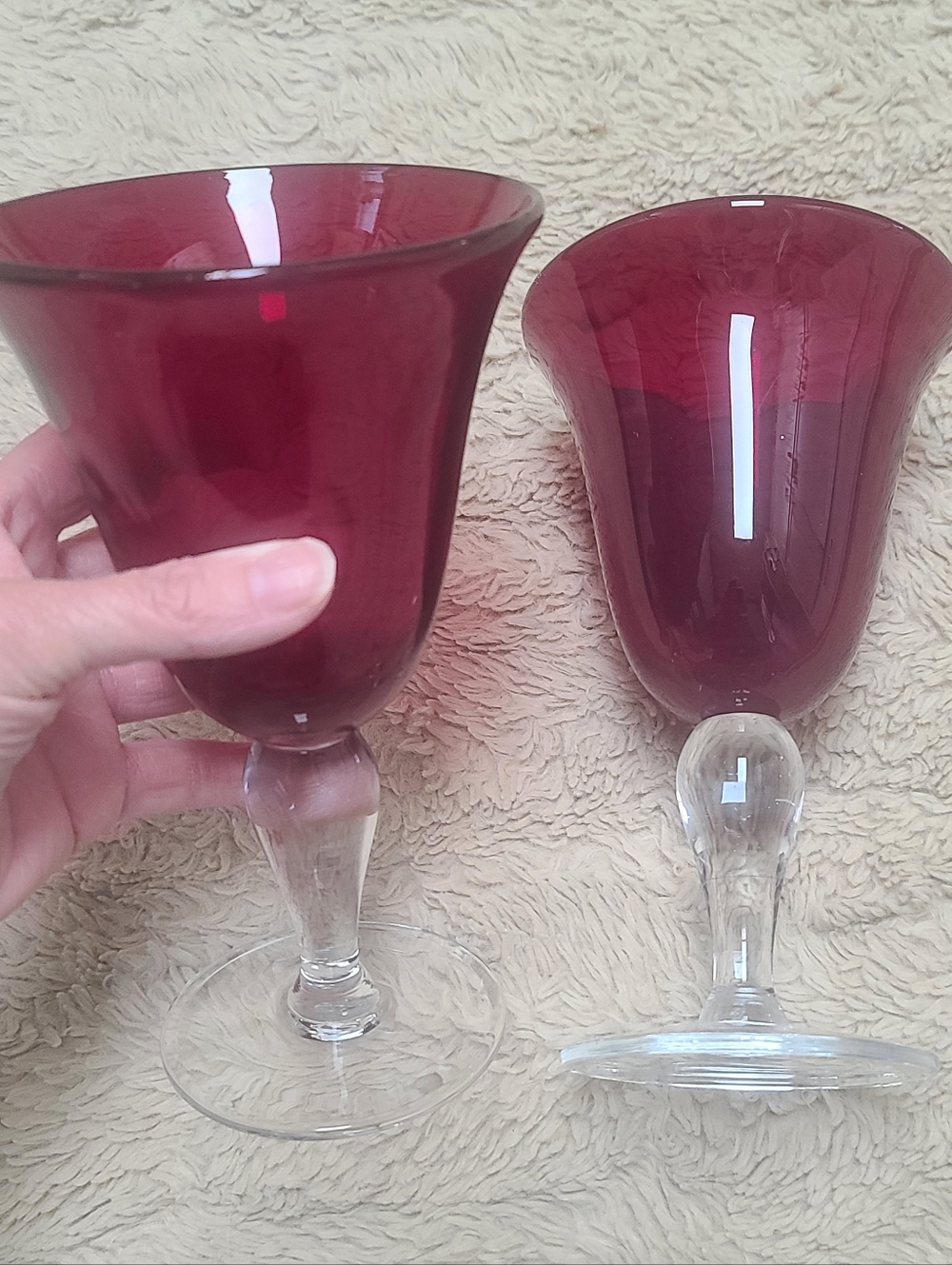 Artland Iris Ruby Water Goblets Set Of 2
